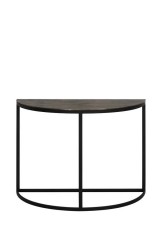 SEMICIRCLE CONSOLE TABLE DARK BRONZ METAL LEG 